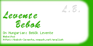 levente bebok business card